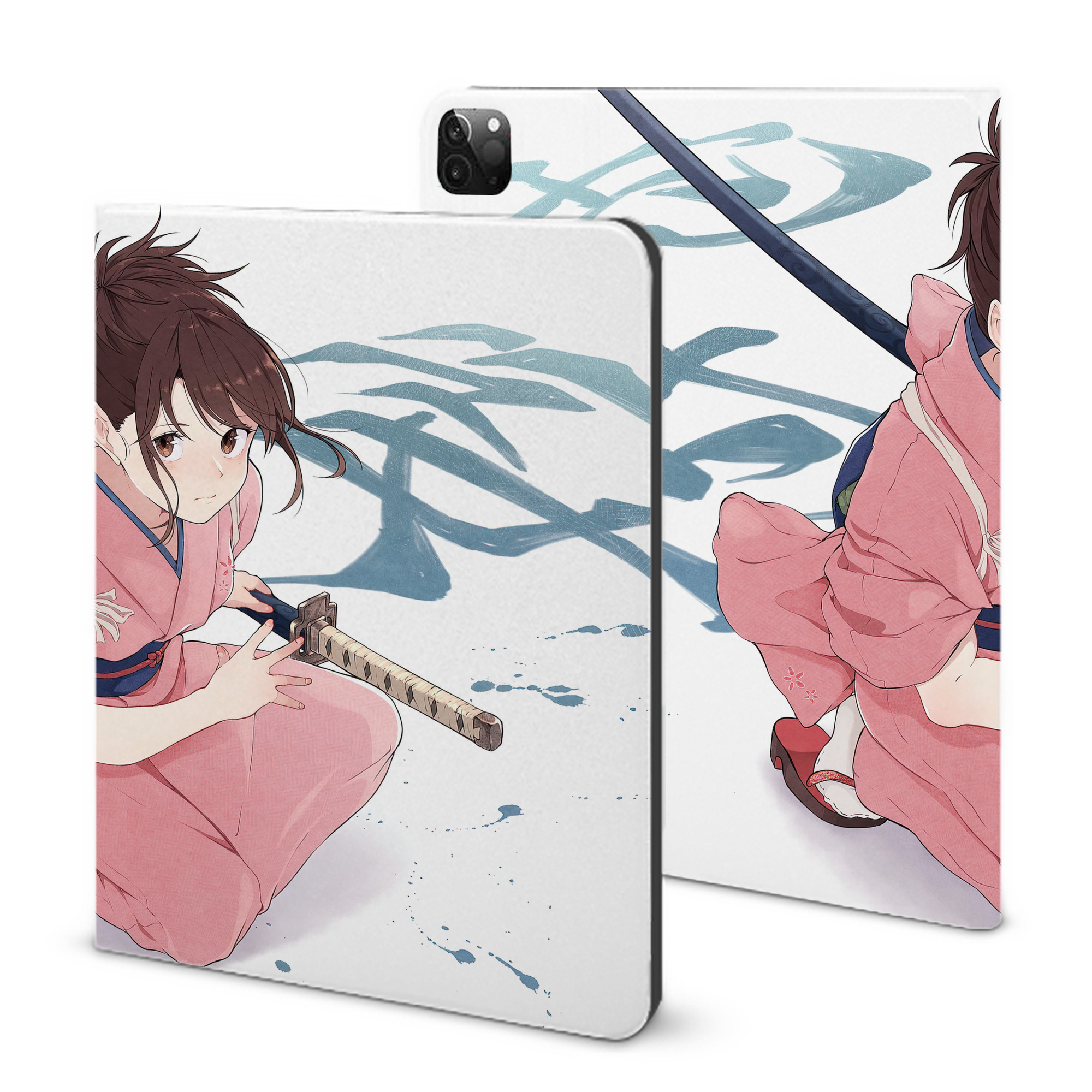 （画像用） ぎんたま 坂田銀時（さかたぎんとき） 神楽 志村新八（しむら しんぱち） GINTAMA Sakata Gintoki Kagura Shimura Shinpachi IPadケース ペンホルダー付き ブックスタイルデザイン